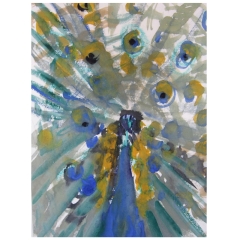All Decked Out <br />(watercolour on washi paper, 13 x 9.5 inches) Artwork titled "All Decked Out"